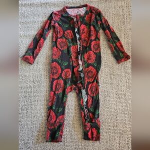 Bums and roses long sleeve bodysuit